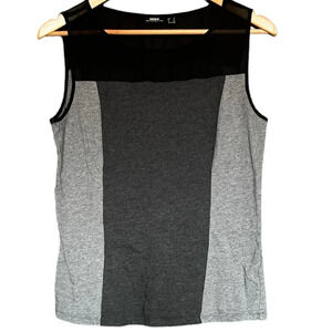 Mexx size Medium (M) sleevelss gray and black top
